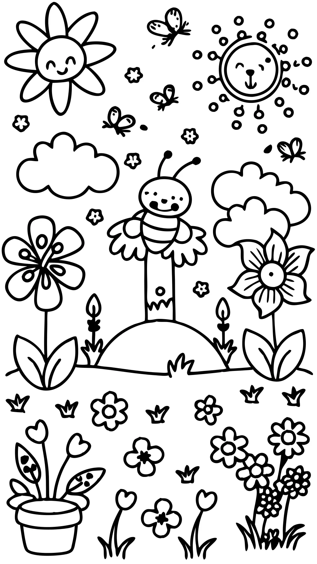 springtime coloring page